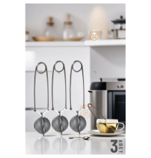 BX Kıskaçlı Bitki Çayı Filtresi Top Çay Demliği Çay Filtresi Maşası 3 adet