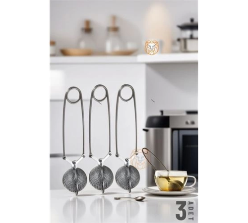 BX Kıskaçlı Bitki Çayı Filtresi Top Çay Demliği Çay Filtresi Maşası 3 adet