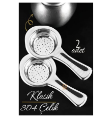 BX Klasik Çay Süzgeci 304 Paslanmaz Çelik 2 ADET