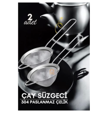 BX Klasik Çay Süzgeci 304 Paslanmaz Çelik 2 ADET