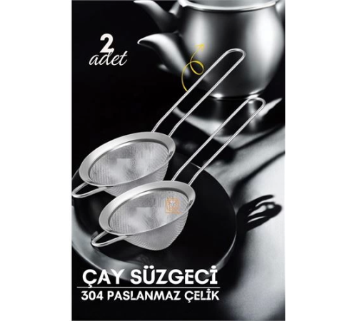 BX Klasik Çay Süzgeci 304 Paslanmaz Çelik 2 ADET