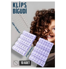 BX Klipsli Bigudi Klips Toka Seti 10 Adet