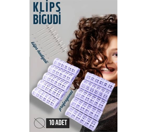 BX Klipsli Bigudi Klips Toka Seti 10 Adet