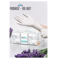 BX Kuaför Eldiven Güzellik Salonu Berber Dövme Eldiveni MEDIUM BEYAZ 100 ADET