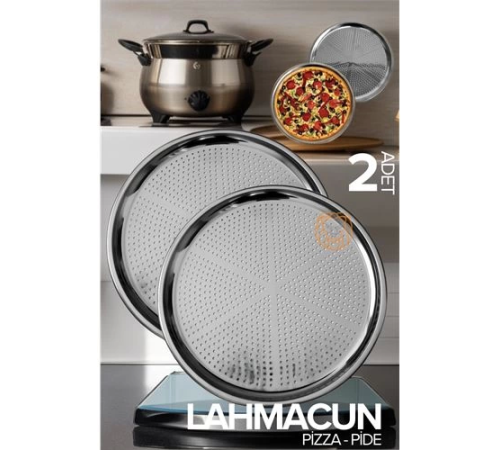 BX Lahmacun Pizza Pide Pişirme Tepsisi 2 li SET