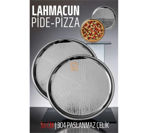 BX Lahmacun Pizza Pide Pişirme Tepsisi 36 CM 2 li SET BX Lahmacun Pizza Pide Pişirme Tepsisi 36 CM 2 li SET