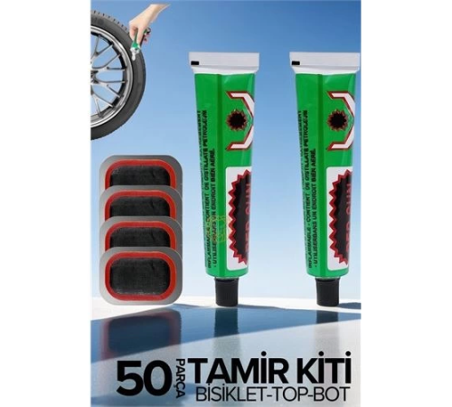 BX Lastik Yaması 50 li Set Bisiklet Top Bot