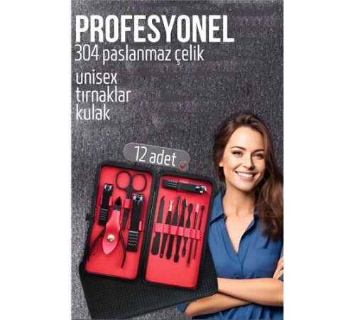 BX Manikür Seti Pedikür Kulak Yüz Bakım Kiti Profesyonel 304 Çelik Siyah BX Manikür Seti Pedikür Kulak Yüz Bakım Kiti Profesyonel 304 Çelik Siyah