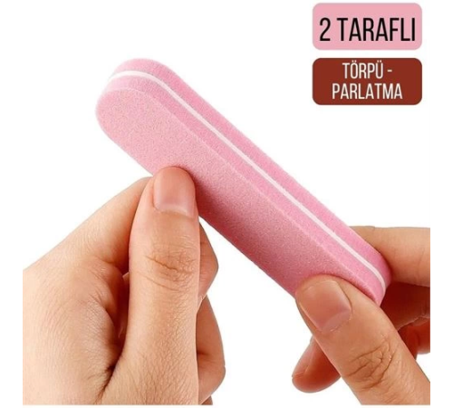 BX Mini Tırnak Törpü ve Parlatma Blok Sünger 2 Yüzey