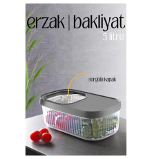 BX MultiBox Erzak Bakliyat Kutusu Sürgülü Kapak 5 Litre