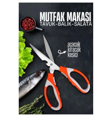 BX Mutfak Makası - Tavuk Kesme Makası Balık Temizleme Makası Salata Hazırlama Makası