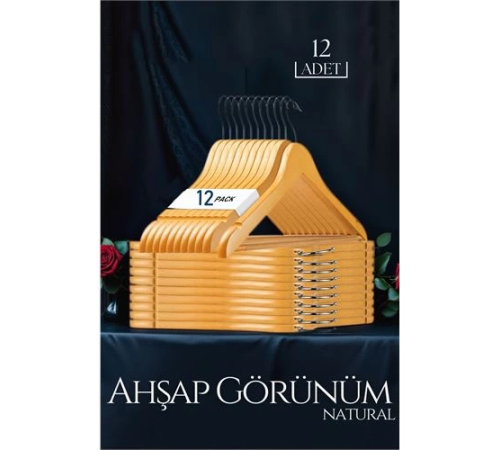 BX Natural Ahşap Görünüm 12 li Askı Seti Schönbuch Design BX Natural Ahşap Görünüm 12 li Askı Seti Schönbuch Design