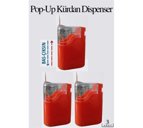 BX Otomatik Bas-Bırak Kürdanlık 3 lü Set