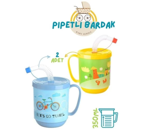 BX Pipetli Bardak 2 li Momma Design