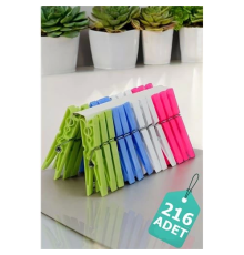 BX Plastik Çamaşır Mandalı 216 Adet