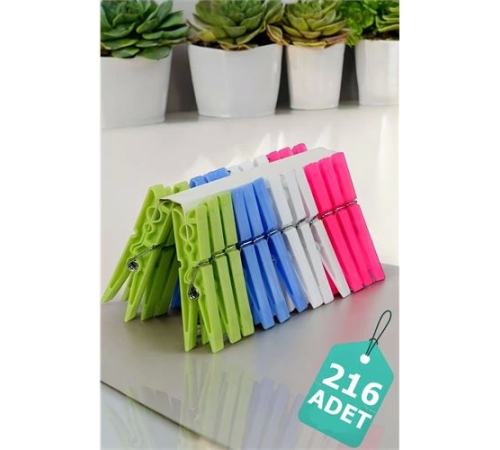 BX Plastik Çamaşır Mandalı 216 Adet BX Plastik Çamaşır Mandalı 216 Adet