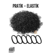 BX Pratik Saç Lastik Toka 400 ADET SİYAH
