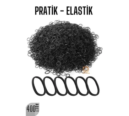 BX Pratik Saç Lastik Toka 400 ADET SİYAH