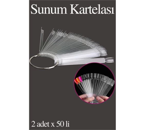 BX Protez Tırnak Sunum Kartelası ŞEFFAF 100 LÜ BX Protez Tırnak Sunum Kartelası ŞEFFAF 100 LÜ