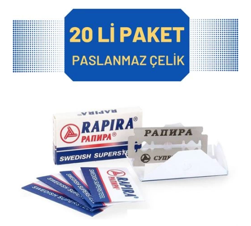 BX Rapira 20 Adet Çelik Tıraş Jileti