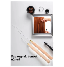 BX Saç Boncuk Uzatma Keratin Tığı Misina Seti