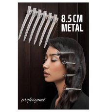 BX Saç Klipsi Metal Toka Profesyonel 6 Adet