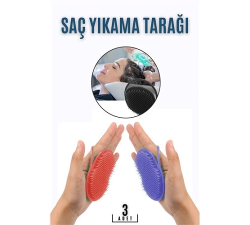 BX Saç Yıkama Tarağı Avuçiçi 3 LÜ SET Belgiqa Design BX Saç Yıkama Tarağı Avuçiçi 3 LÜ SET Belgiqa Design