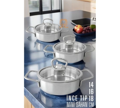 BX Sahan Tencere Mini Midi Maxi 3 lü SET
