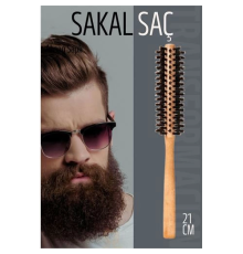 BX Sakal Fırçası Saç Fırçası ve Fön Fırçası Ahşap Saplı