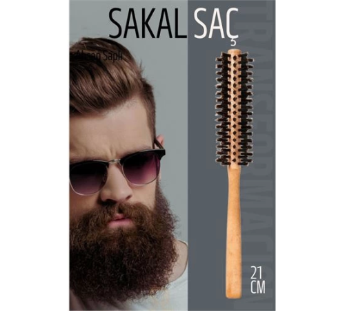 BX Sakal Fırçası Saç Fırçası ve Fön Fırçası Ahşap Saplı BX Sakal Fırçası Saç Fırçası ve Fön Fırçası Ahşap Saplı