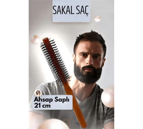 BX Sakal Fırçası Saç Fırçası ve Fön Fırçası Ahşap Saplı BX Sakal Fırçası Saç Fırçası ve Fön Fırçası Ahşap Saplı