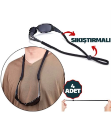 BX Savino 4 Adet Ayarlanabilir Sıkıştırmalı Gözlük İpi