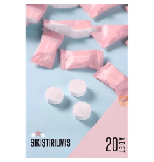 BX Sıkıştırılmış Seyahat Çanta Mendili 20x18 cm