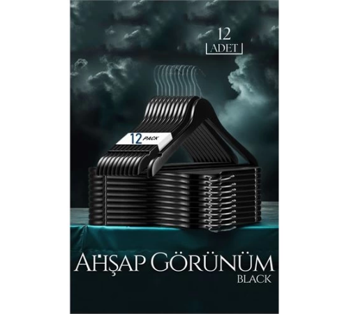 BX Siyah Ahşap Görünüm 12 li Askı Seti Schönbuch Design BX Siyah Ahşap Görünüm 12 li Askı Seti Schönbuch Design