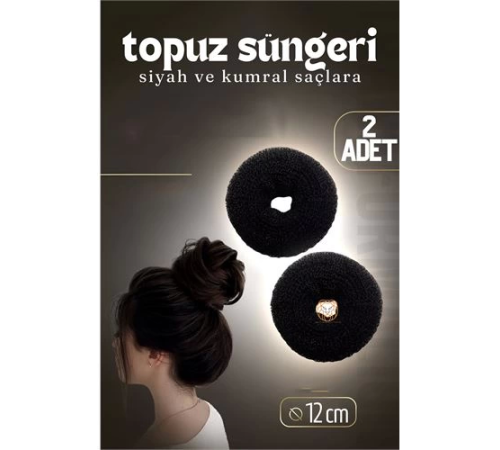 BX Siyah Saç Topuz Süngeri 2 ADET 12 CM Çap 5 cm Kalınlık BX Siyah Saç Topuz Süngeri 2 ADET 12 CM Çap 5 cm Kalınlık