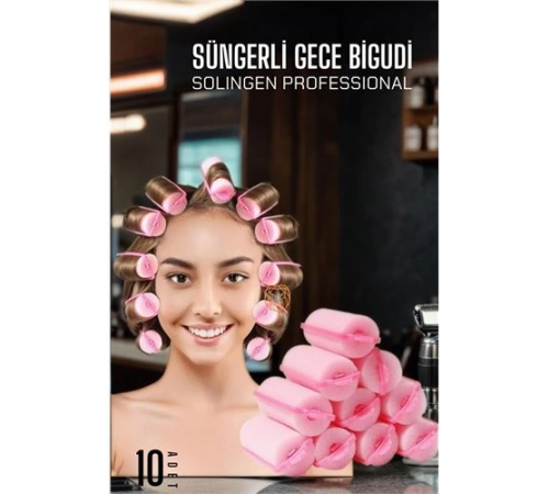BX Süngerli Gece Bigudisi 3 cm 10 Adet Solingen Professional