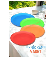 BX Tabak Seti Kamp Piknik Tabağı 4 ADET