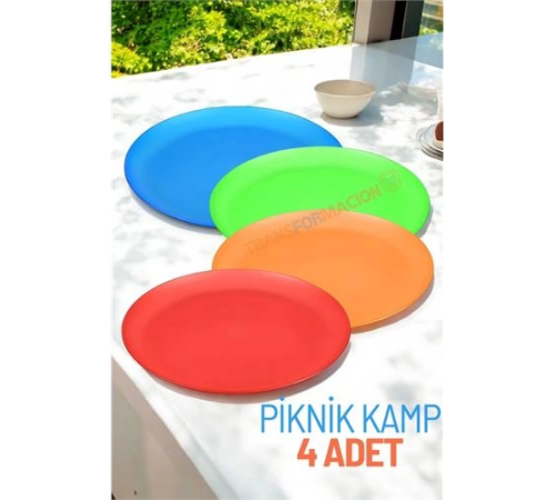 BX Tabak Seti Kamp Piknik Tabağı 4 ADET BX Tabak Seti Kamp Piknik Tabağı 4 ADET
