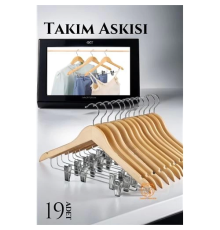 BX Takım Askısı Ceket Etek Pantolon Kıskaçlı 19 ADET