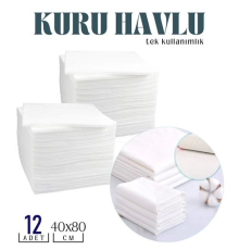 BX Tek Kullanımlık Kuru Havlu Çok Amaçlı 40X80 CM 12 Adet