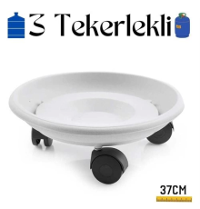 BX Tekerlekli Damacana ve Tüp Altlığı Beyaz
