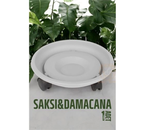 BX Tekerlekli Saksı Altığı 37 CM BEYAZ BX Tekerlekli Saksı Altığı 37 CM BEYAZ