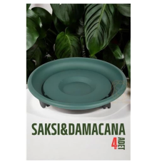 BX Tekerlekli Saksı Altığı 4 ADET 37 CM YEŞİL