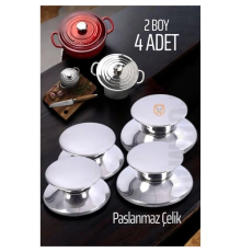 BX Tencere Tava Tepesi Tencere Tava Kapağı Tutucu 2 Boy 4 Adet
