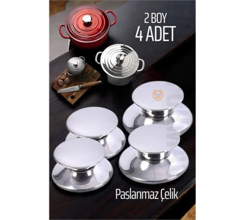 BX Tencere Tava Tepesi Tencere Tava Kapağı Tutucu 2 Boy 4 Adet BX Tencere Tava Tepesi Tencere Tava Kapağı Tutucu 2 Boy 4 Adet