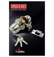 BX Topuzlu Kilit Amerikan Kapı Kilit Buton Set