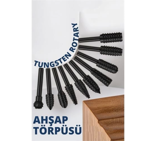 BX Tungsten Ahşap Oyma Şekillendirme 10 LU Törpü Seti