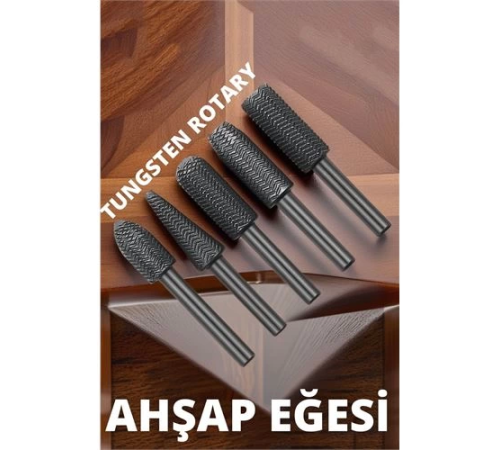 BX Tungsten Ahşap Oyma Şekillendirme 5 li Eğe Seti