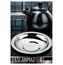 BX Veneta 6 Adet Metal Çay Tabağı Seti