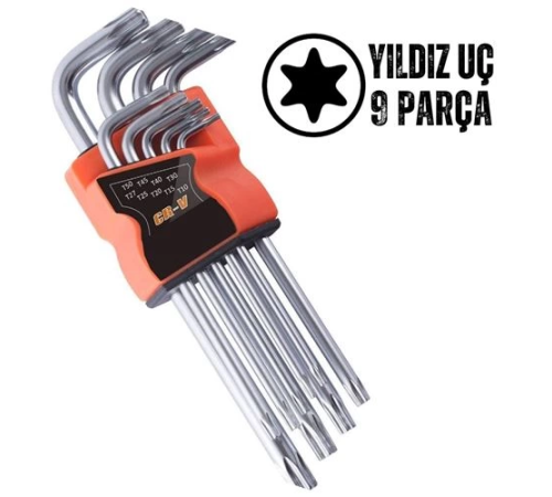 BX Yıldız Torx Combination 9 Parça Alyan Seti